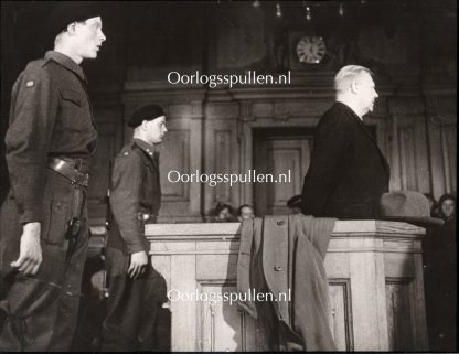 Original WWII British photo - Vidkun Quisling in Norway on trial