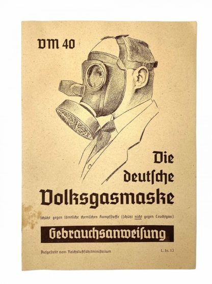 Original WWII German Luftschutz Volksgasmaske in box