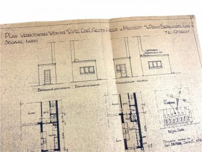 Original WWII Dutch NSB leader Anton Mussert renovation plans of his house