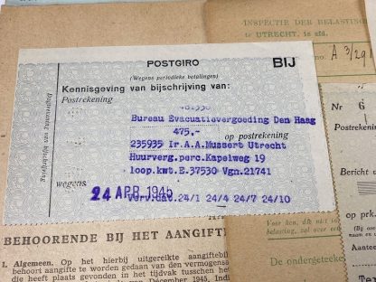 Original WWII Dutch bank document grouping NSB leader Anton Mussert