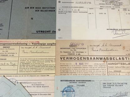 Original WWII Dutch bank document grouping NSB leader Anton Mussert