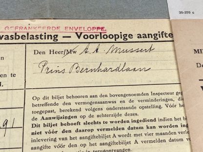 Original WWII Dutch bank document grouping NSB leader Anton Mussert