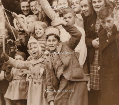 Original WWII Dutch photo liberation of Breda by Polish troops