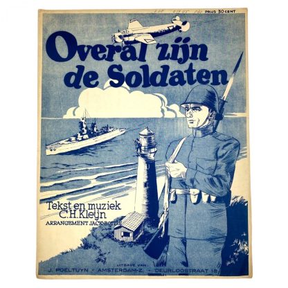 Original Pré 1940 Dutch army music sheet