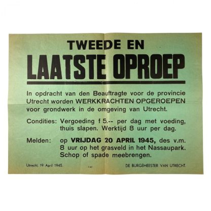 Original WWII Dutch poster Utrecht