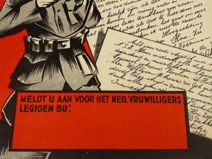 Original WWII Dutch Waffen-SS poster 'Op tegen het Bolsjewisme!'