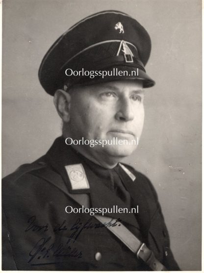 Original WWII Dutch NSB photo with autograph - Mayor of Rotterdam Frederik Ernst Müller