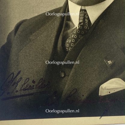 Original WWII Dutch NSB photo with autograph - Mayor of Rotterdam Frederik Ernst Müller