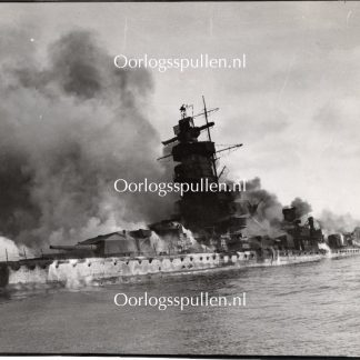 Original WWII British photo - Graf Spee in Montevideo