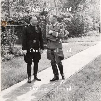 Original WWII Dutch SS large size photo - Visit of Heinrich Himmler to the Netherlands