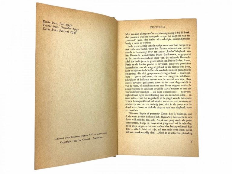 Original 1948 3rd print Anne Frank 'Het Achterhuis' book