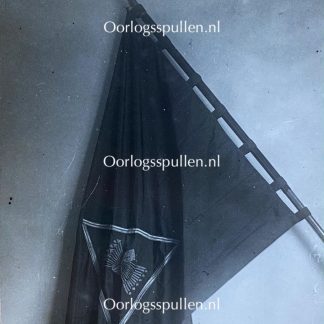 Original WWII Dutch NSB photo with envelope - Lijfwacht Mussert flag
