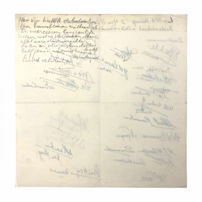 Original WWII Dutch NSB Aviation document with autographs Oud-Leusden