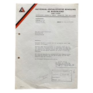 Original WWII Dutch NSB document - Gossips within the NSB