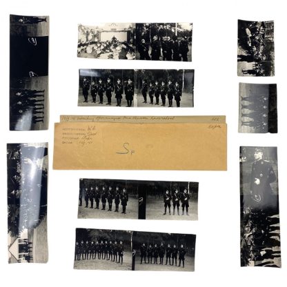 Original WWII Dutch NSB photo grouping W.A. sports insignia ceremony in Oud-Leusden