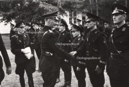 Original WWII Dutch NSB photo grouping W.A. sports insignia ceremony in Oud-Leusden