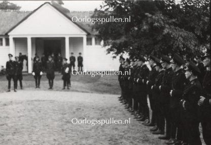 Original WWII Dutch NSB photo grouping W.A. sports insignia ceremony in Oud-Leusden