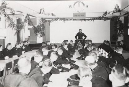 Original WWII Dutch NSB photo grouping W.A. sports insignia ceremony in Oud-Leusden