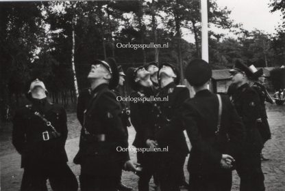 Original WWII Dutch NSB photo grouping W.A. sports insignia ceremony in Oud-Leusden