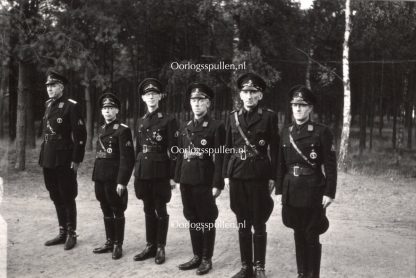 Original WWII Dutch NSB photo grouping W.A. sports insignia ceremony in Oud-Leusden