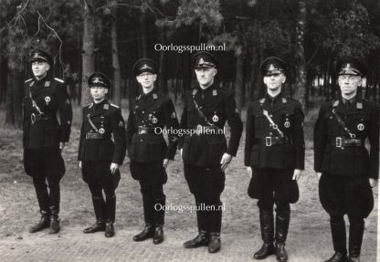 Original WWII Dutch NSB photo grouping W.A. sports insignia ceremony in Oud-Leusden