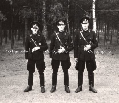 Original WWII Dutch NSB photo grouping W.A. sports insignia ceremony in Oud-Leusden