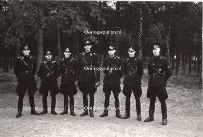 Original WWII Dutch NSB photo grouping W.A. sports insignia ceremony in Oud-Leusden