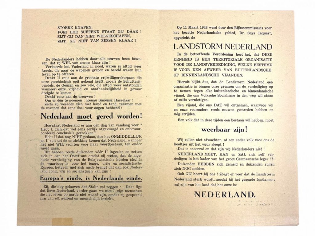 Original WWII Dutch 34. SSFreiwilligenGrenadierDivision Landstorm