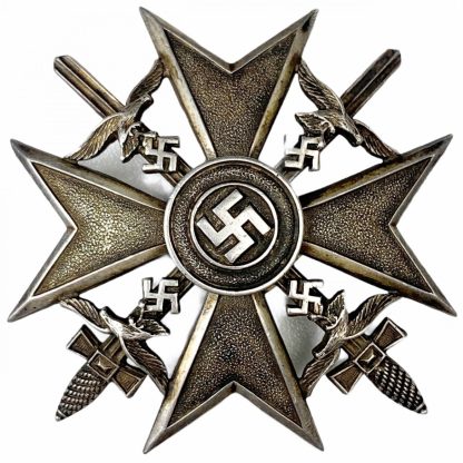 Original WWII German Spanish cross in Silver - Juncker