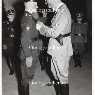 Original WWII Dutch SS photo - Wim Heubel received the Iron Cross from Rauter