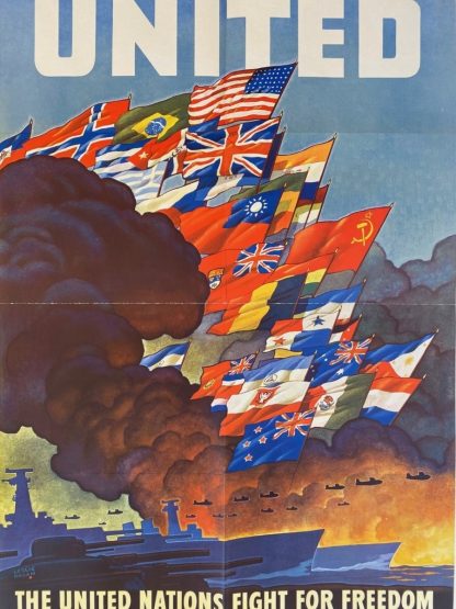 Original WWII US poster - The United Nations fight for Freedom