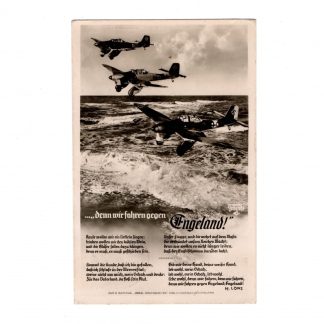 Original WWII German post card 'Wir fahren gegen England'
