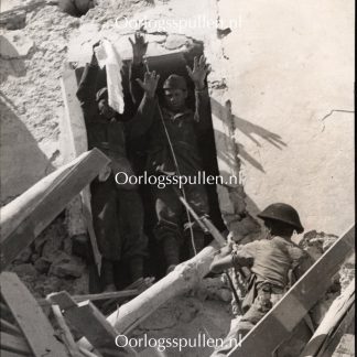 Original WWII British photo 'Italian soldiers surrender in Enna, Sicily' 1943