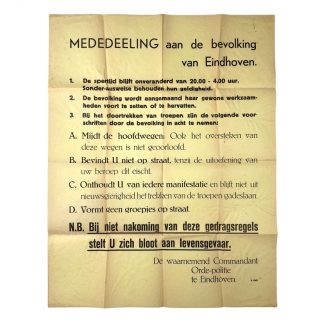Original WWII Dutch poster Eindhoven