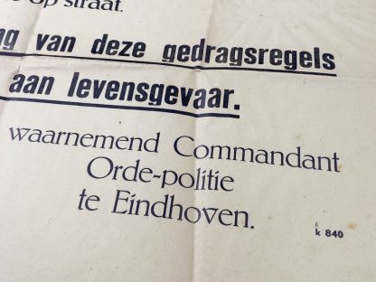 Original WWII Dutch poster Eindhoven