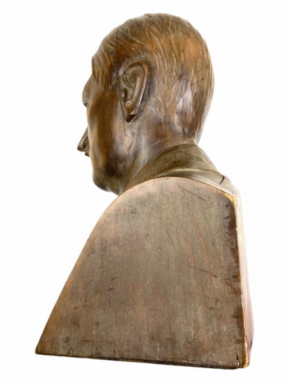 Original WWII German large sized wooden Adolf Hitler buste