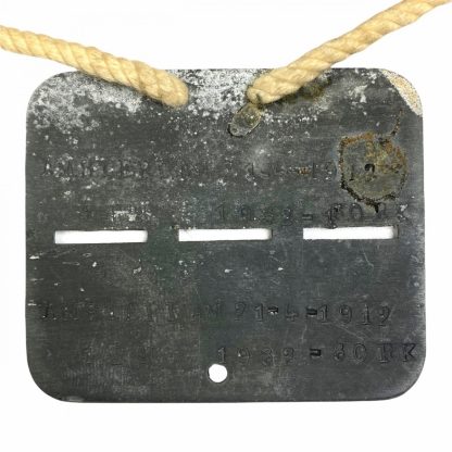 Original WWII Dutch army ID booklet and dog tag