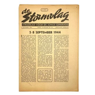 Original WWII Dutch Jeugdstorm newspaper - De Stormvlag