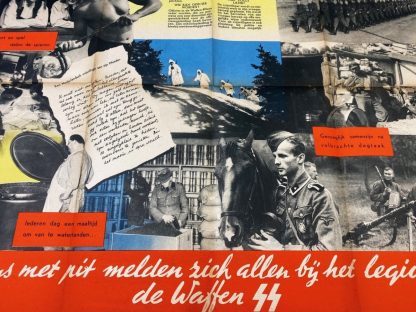 Original WWII Dutch Waffen-SS volunteer recruitment leaflet/poster