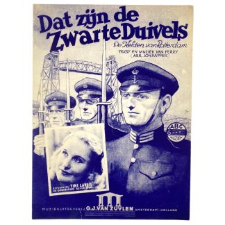 Original Dutch Marines sheet music 'Dat zijn de Zwarte Duivels - De helden van Rotterdam'