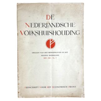Original WWII Dutch NSB Economisch Front magazine - De Nederlandsche Volkshuishouding
