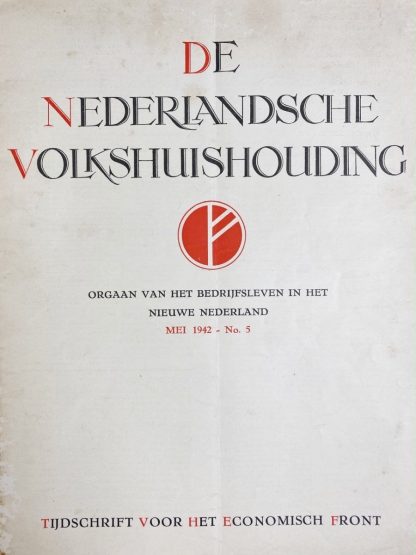 Original WWII Dutch NSB Economisch Front magazine - De Nederlandsche Volkshuishouding