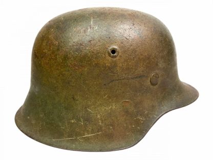 Original WWII German WH M42 3 tone 'Normandy' camouflage helmet