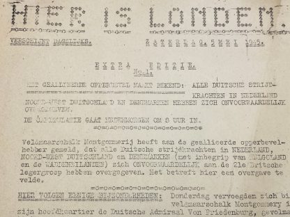 Original WWII Dutch resistance leaflet - Hier is Londen