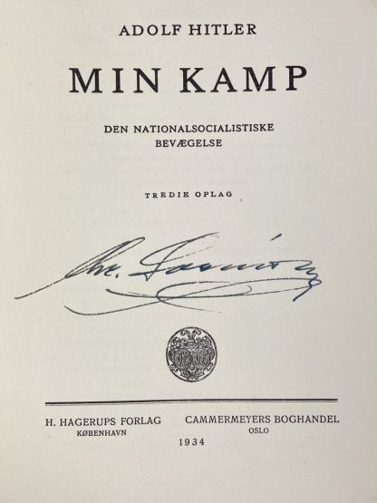 Original WWII Danish 'Min Kamp' book 1934