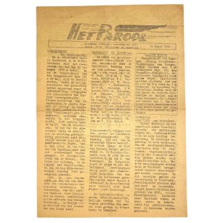 Original WWII Dutch resistance newspaper - Het Parool Rotterdam