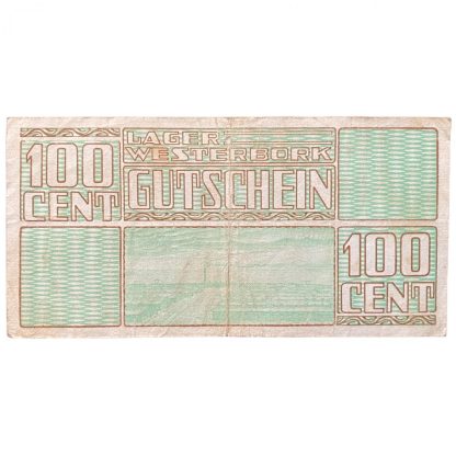 Original WWII Dutch ‘Durchgangslager’ Westerbork banknote