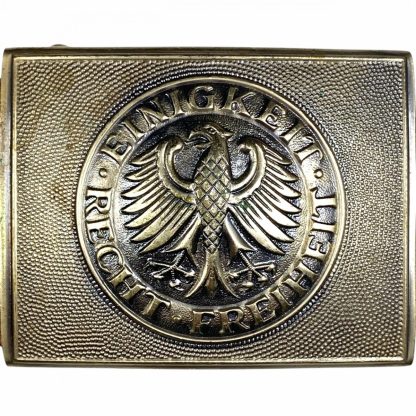 Original Bundeswehr buckle with leather tab