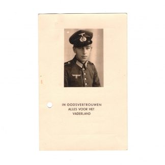 Original WWII Dutch Wehrmacht volunteer death card - Monte Cassino