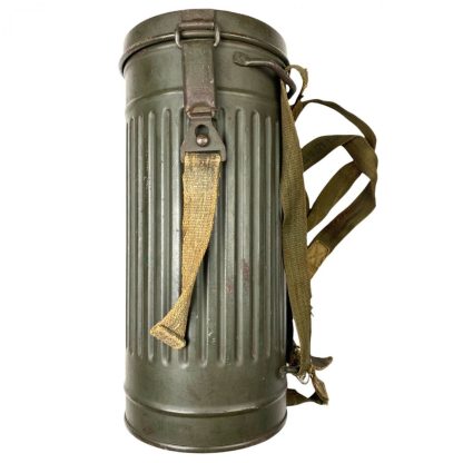 Original WWII German M31 Gas mask canister with straps